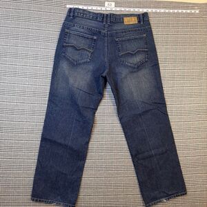Michael Brandon Men's Jeans Blue Denim Straight Leg Cotton Size 36x30